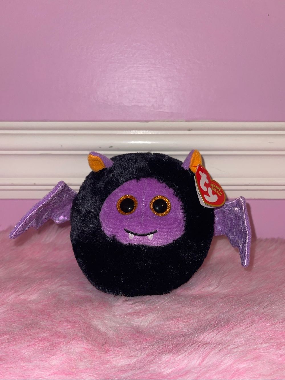 Beanie ballz batty bat TY Halloween plush stuffed animal toy goth gothic baby